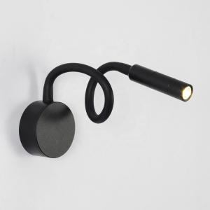 Aluminum LED Wall Lamp Warm White Spotlight 360 Adjustable Gooseneck Reading Light Flexible Pipe Light with Switch Wall Light
