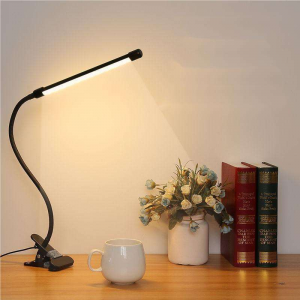 LED Desk Lamp Dome Blue Eye-protecting Student Dormitory Bedroom Desktop Bedside Reading Clip-on Small Fill Light Remote Control