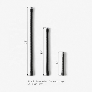 Factory Custom Wholesale Steel Wire Galvanized Iron Goose Neck Flex Arm Flexible Gooseneck Tubing Pipe Chrome Finish Bag