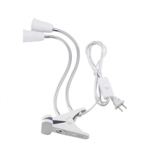 EU US Plug 360 Degree Flexible Desk Lamp Holder E27 Light Base Socket Gooseneck Clip-on Cable With Power on Switch for Home