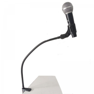 Black Adjustable Universal Tabletop Mic Holder Flexible 20cm Gooseneck Mount Solid Desktop Microphone Stand Live Broadcast